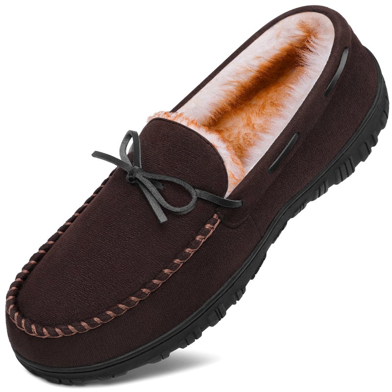 MIXIN Mens Slippers Indoor Outdoor Memory Foam House Shoes Anti-Slip Moccasins Slippers for Men - Image 1